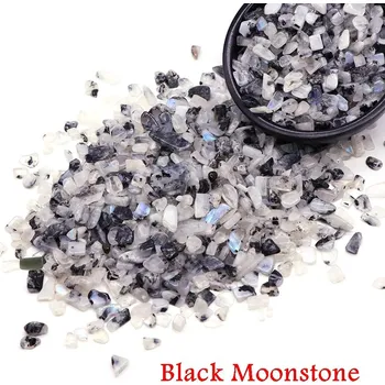 Přírodní kameny pro dekoraci | dekorativní kameny | harmonizační krystaly - Černý měsíční kámen , 100 g