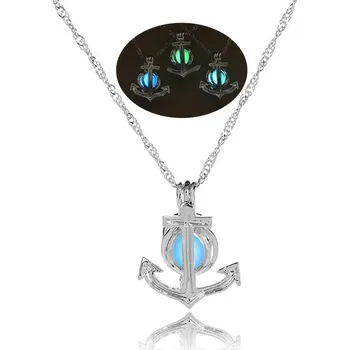 Náhrdelník Svítící náhrdelník s přívěskem | dámský náhrdelník, svítící želva - 20 , Modrý