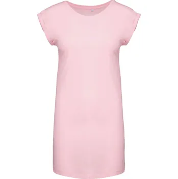 Dámská móda Tričkové šaty K 388 pale pink L/XL