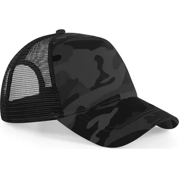 Pokrývka hlavy 5 panelová Trucker kšiltovka "Camo" B 694 midnight camo onesize