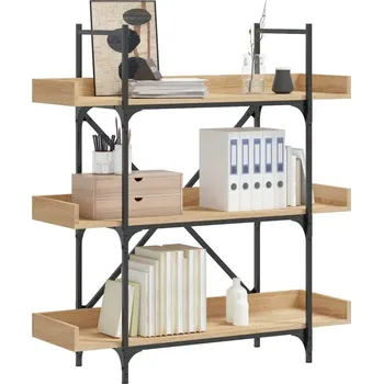 Obývací pokoj vidaXL Knihovna se 3 policemi 100x33x108,5 cm kompozitní dřevo [837689] Barva: dub sonoma