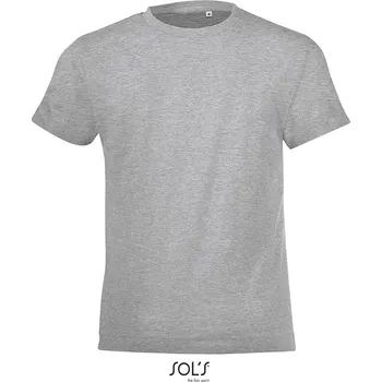 Dětské tričko Regent Fit Kids grey melange 2 Y