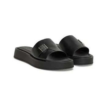 Pánské pantofle Nazouváky Calvin Klein Flatform Slide W/Ck Hw - Lth HW0HW02368 Černá 41