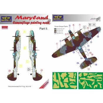 Plastikový model LF model 1/72 Mask Maryland Camouflage Painting Part II.
