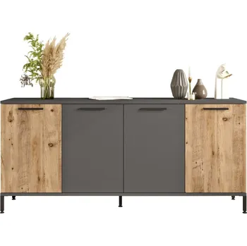 Komoda Komoda YORMEN, atlantská borovice/antracit + vyzvednutí ZDARMA