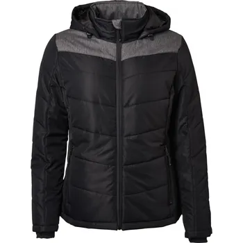 Dámská zimní bunda JN 1133 black-anthracite melange S