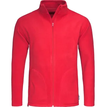 Pánská mikina Pánská fleecová bunda Fleece Jacket Men scarlet red L