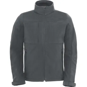 Pánská 3-vrstvá softshellová bunda s kapucí Hooded Softshell /men dark grey 3XL