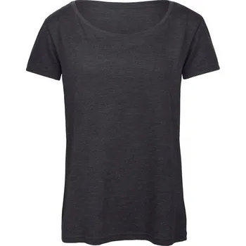 Dámské tričko Dámské tričko Triblend /women heather dark grey S