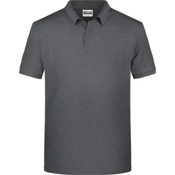 Pánské tričko Pánské piqué polo z bio bavlny JN 8010 black heather L