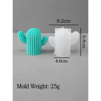 Forma na pečení Silikonová forma s motivem kaktusu | silikonová forma, forma na mýdlo, vosk, beton | DIY dekorace - M