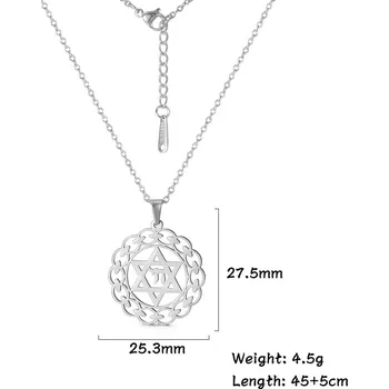 Přívěsek Davidova hvězda v kruhu irských uzlů | amulet přívěsek, magický šperk - ASS2021021923-S