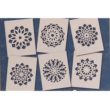 Sada 6 ks šablon - Mandaly