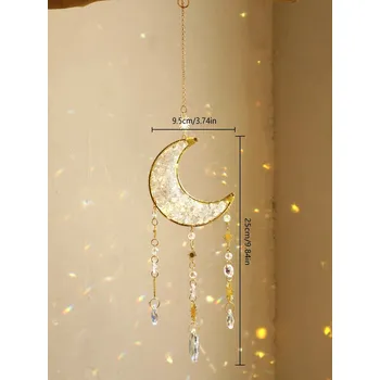 Okenní dekorace Lapač snů s křišťály do okna | Křišťálový závěs, okenní dekorace - TK-MS8031