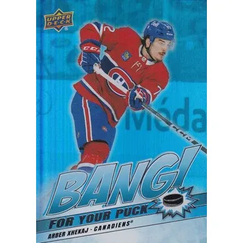 Karetní hra insert karta ARBER XHEKAJ 24-25 UD Ser. 2 Bang For Your Puck číslo BP-23