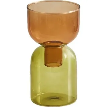 Váza Luxusní dekorativní vázy pro rostliny | skleněné vázy | hydroponické nádoby - Sada BrownOlive