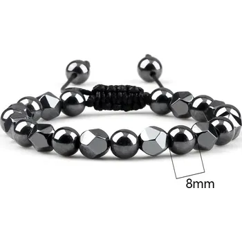 Náramek Stylové minerální náramky z hematitu 4mm/6mm/8mm | minerální náramky - Opletené 8mm