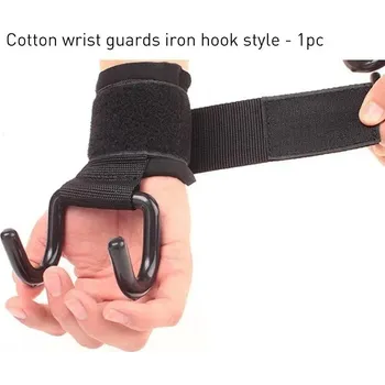 Fitness háky pro posilování | vzpěračské pomůcky - Bavlněné zápěstí - 1ks