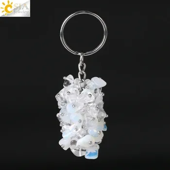 Přívěsek Krystalový přívěsek na klíče | ochranný amulet, pánský přívěsek - Opál