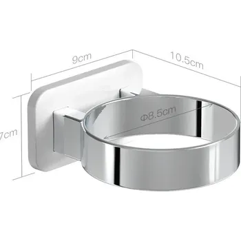 Držák na ručník <strong>Držák na fén bez vrtání | nástěnný držák, koupelnová police</strong> - BÍLÝ