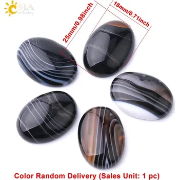 Přírodní kámen Přírodní černý achát pro šperky | achát korálek, achát placička - náhodná barva 1 ks - 18 x 25 mm