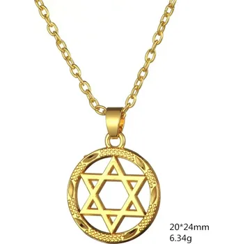 Přívěsek Davidova hvězda v kruhu irských uzlů | amulet přívěsek, magický šperk - A127179