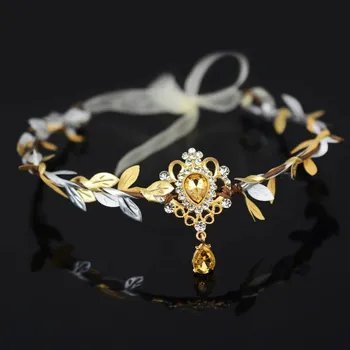 Čelenka Elfí čelenka s větvičkami a listy | elfí šperky, lesní tiára - jako obrázek-200003764