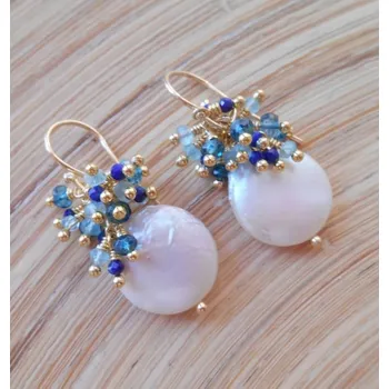 Náušnice Náušnice s minerály | extravagantní náušnice | luxusní šperky - A8