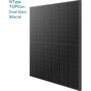 Solární panel Leapton LP182*210-M-48-NB-450W mono 450Wp (celočerný), NType TOPCon Dual Glass Bifaciál.