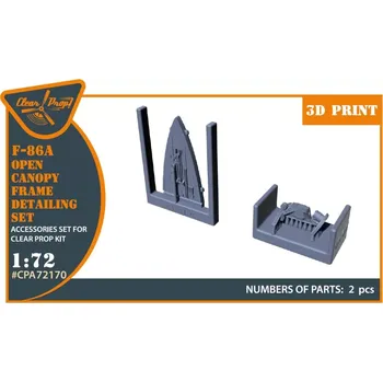 Plastikový model Clear Prop models 1/72 F-86A open canopy frame detail set (CP)