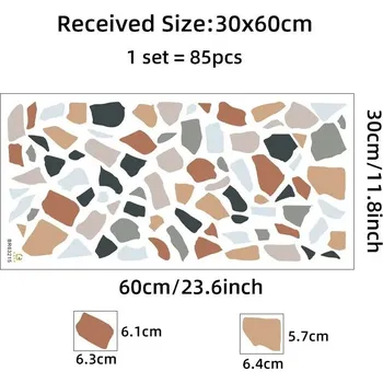 Samolepící dekorace Samolepící dekorace terrazzo | samolepka na zeď, dekorace stěn, vícebarevná mozzaika - Příroda
