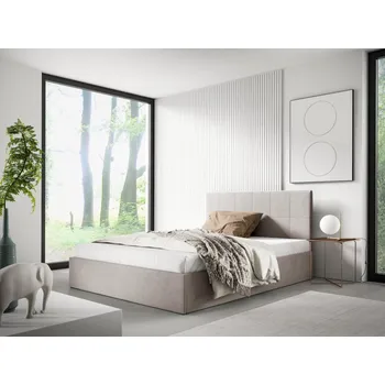 Postel Eka Čalouněná postel SMART 160x200 cm Barva látky Trinity: (2328) Tmavá zelená, Úložný prostor: Bez úložného prostoru