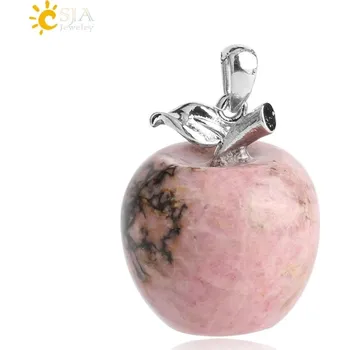 Přívěsek Přívěsek přírodní kámen s motivem jablka | přívěsek šperky - Linie Rhodonite