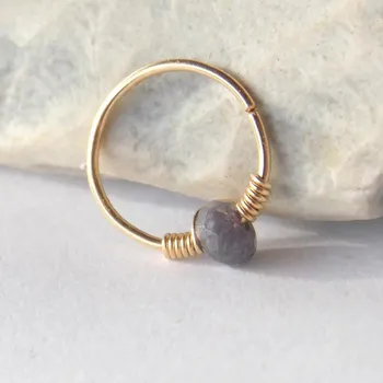 Náušnice Náušnice s motivem listu pro piercing helix | helix náušnice, piercing šperk - A8