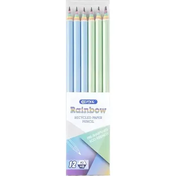 Grafitová tužka Duhové papírové tužky pro děti a umělce | sada tužek | duhové tužky - 12 ks A