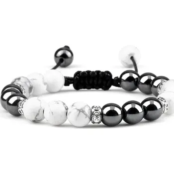 Náramek Náramek s hematitem a dalšími minerály | energetický náramek | přírodní náramek - Bílý