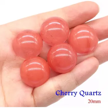 Korálek Přírodní minerální kuličky 20 mm | ametyst korálky | koule z kamene - Cherry Quartz , 1 KS