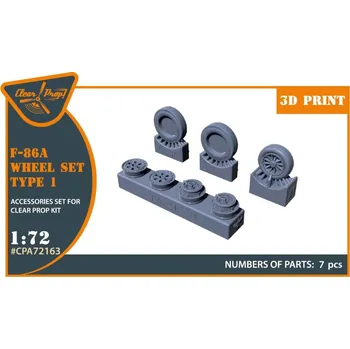Plastikový model 1/72 F-86A wheel set - type 1 (CP)