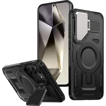 Pouzdro na mobilní telefon Kryt na Samsung Galaxy S24 FE s krytkou na fotoaparát černý