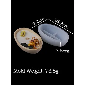 Forma na pečení Oválná silikonová forma na svícny a dekorace | silikonová forma, odlévací forma - malý