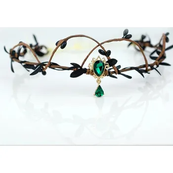 Čelenka Elfí čelenka s větvičkami a listy | elfí šperky, lesní tiára - jako obrázek-200003763