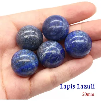 Korálek Přírodní minerální kuličky 20 mm | ametyst korálky | koule z kamene - Lapis lazuli , 5 KS