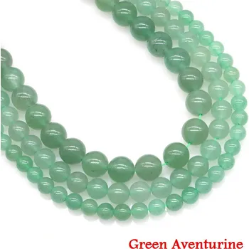 Korálek Minerální korálky na výrobu šperků | minerální korálky | přírodní kámen - Zelený avanturín , 8 mm (45 až 46 ks)