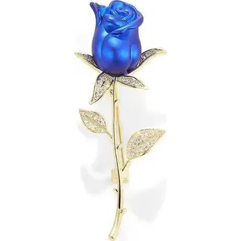 Brož Elegantní brož růže se štrasem pro ženy | květinová brož, dámská brož - XZ513
