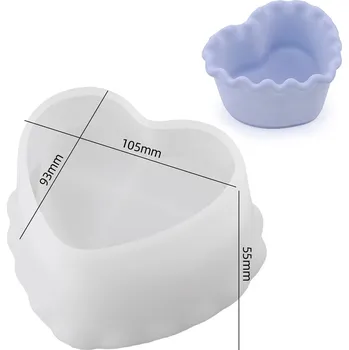 Forma na pečení Silikonová forma na svícny a květináče | forma srdce, silikonová forma - Srdce