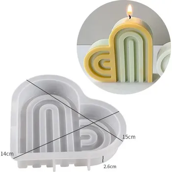Forma na odlévání Silikonová forma na svíčky | silikonová forma, forma na mýdla - Srdce L