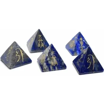 Sběratelství Ametystová čakrová pyramida | reiki pyramida, přírodní krystal - Lapis lazuli