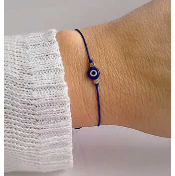 Náramek Ochranný náramek, modrý náramek | unisex náramek s ochranným okem - A11