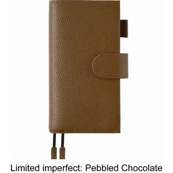 Diář Kožený obal na diář | luxusní obal, plánovací diář - Oblázková čokoláda