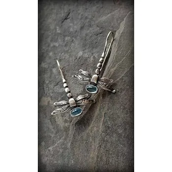 Náušnice Vintage náušnice visací | dámské náušnice, módní šperky - Stříbro